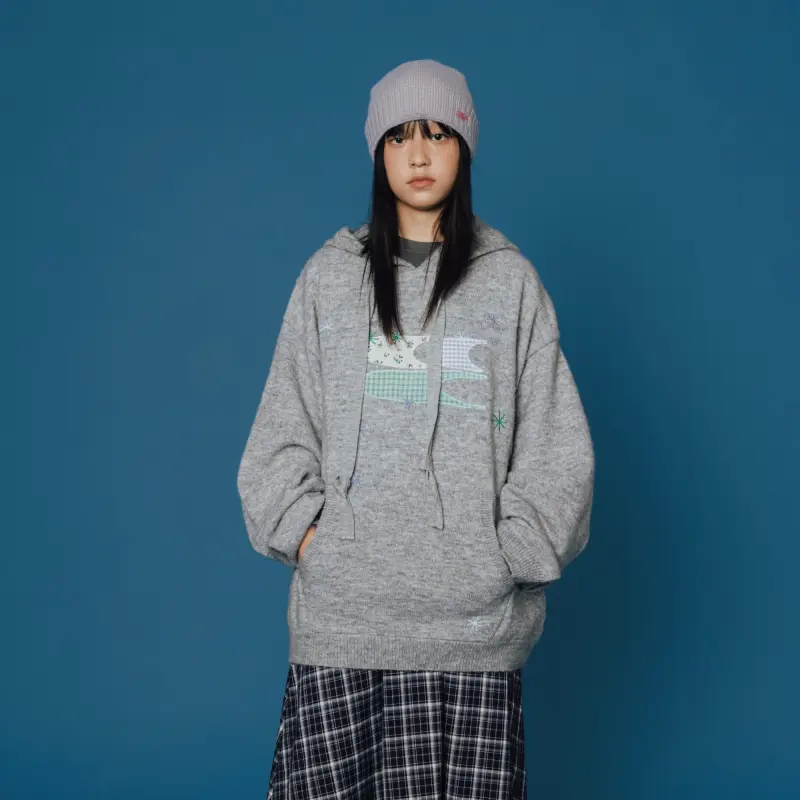 Crying Center Sweater Unisex Heather Gray-7