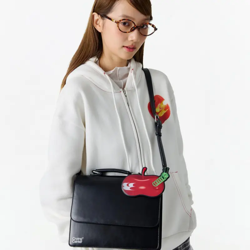 Crying Center PU Backpack Unisex Black-4