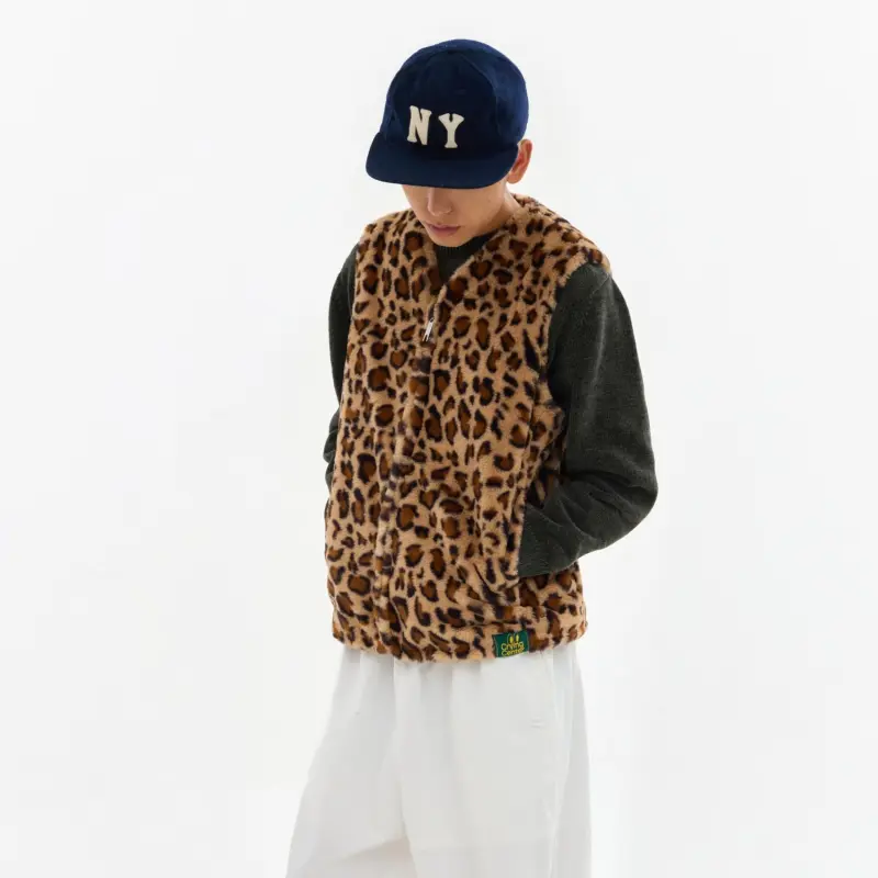 Crying Center Vest Unisex Leopard Print-3
