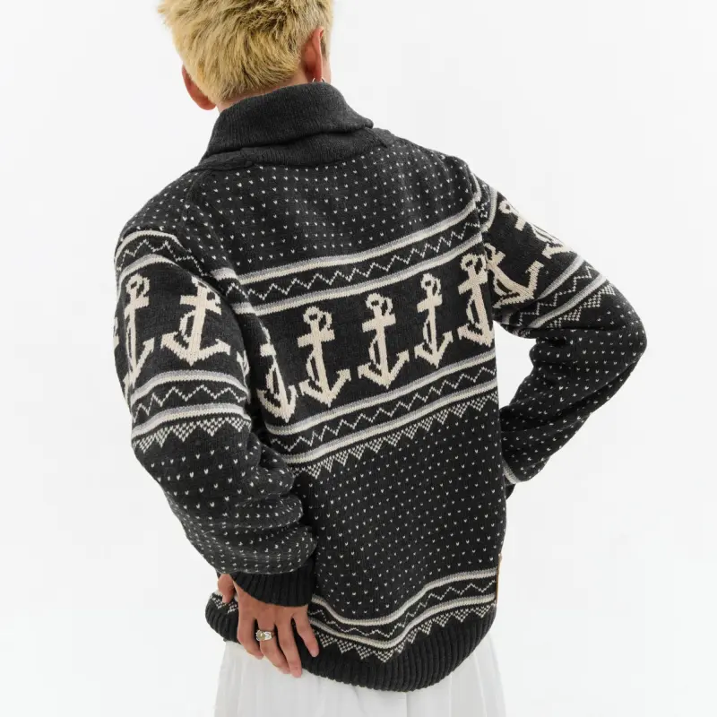 Crying Center Sweaters Unisex Black Gray Color-2