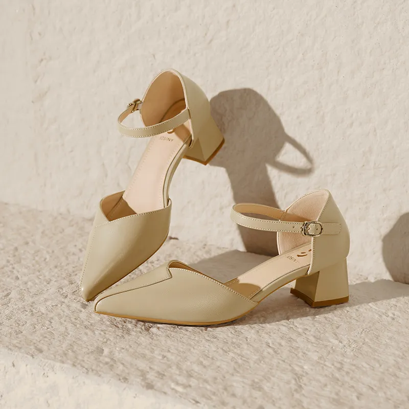 JOSINY Casual Single Shoes 4.5cm Women's Apricot-3