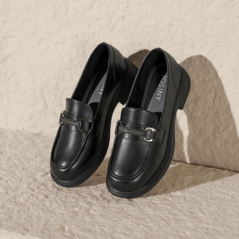 JOSINY Loafers 3cm Women's Black-5