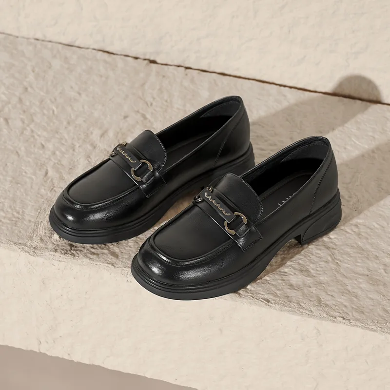 JOSINY Loafers 3cm Women's Black-4