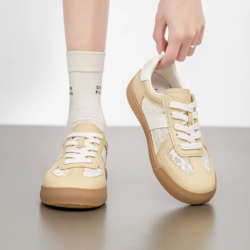 JOSINY Low Top Casual Shoes Women's Yellow-4