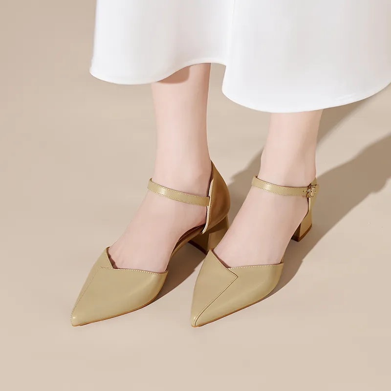 JOSINY Casual Single Shoes 4.5cm Women's Apricot-1