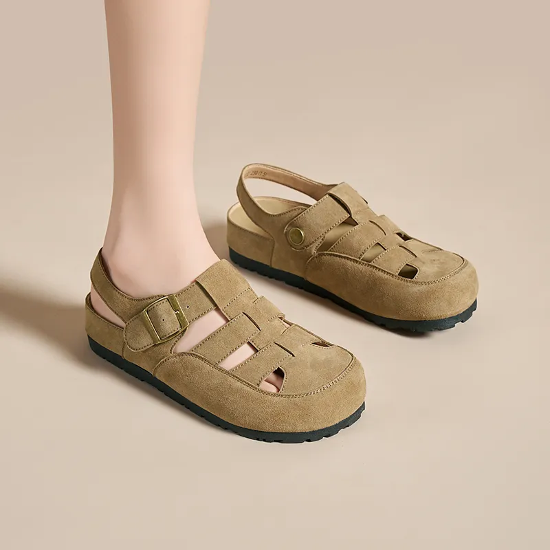 JOSINY Roman Sandals Women's Khaki Camel-1