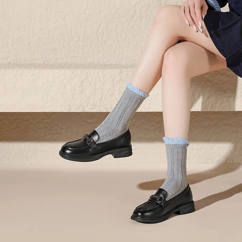 JOSINY Loafers 3cm Women's Black-2