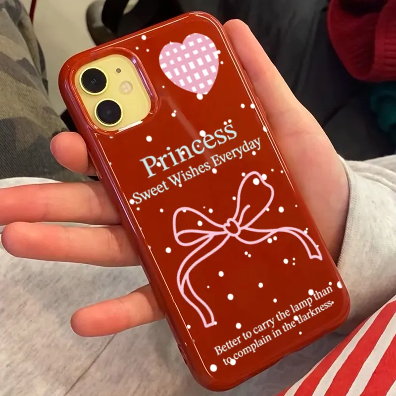 XIANGRIKE TPU Material Bowknot Phone Case Compatible With IPhone 15/14 Plus/13/12/11/15 Pro Max/XS/XR/XS Max/8 Plus-3