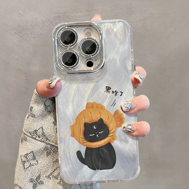 XIANGRIKE TPU Material Black Matte Phone Case Compatible With IPhone 15/14 Plus/13/12/11/15 Pro Max/XS/XR/XS Max/8 Plus-2
