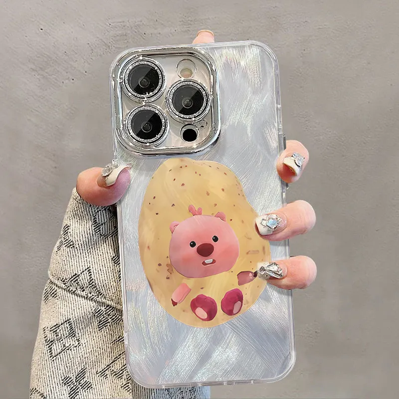 XIANGRIKE TPU Material Potato Lube Phone Case Compatible With IPhone 15/14 Plus/13/12/11/15 Pro Max/XS/XR/XS Max/8 Plus-2