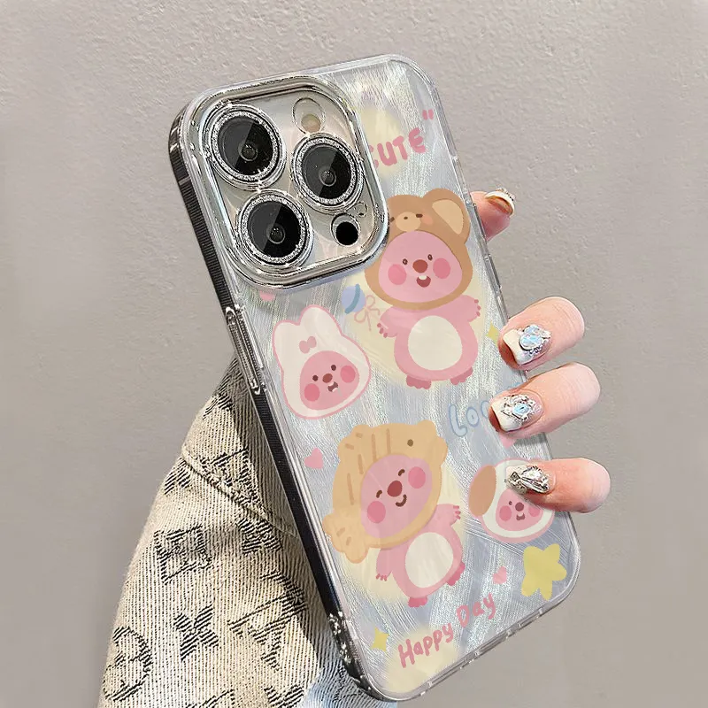 XIANGRIKE TPU Material Four Beaver Phone Case Compatible With IPhone 15/14 Plus/13/12/11/15 Pro Max/XS/XR/XS Max/8 Plus-3