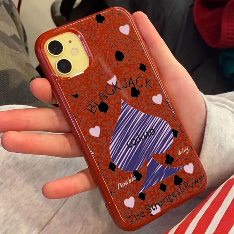 XIANGRIKE TPU Material Blackjack A Phone Case Compatible With IPhone 15/14 Plus/13/12/11/15 Pro Max/XS/XR/XS Max/8 Plus-4