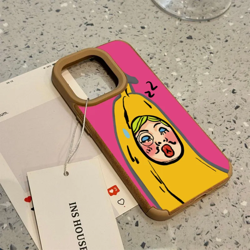 XIANGRIKE TPU Material Banana Face Phone Case Compatible With IPhone 15/14 Plus/13/12/11/15 Pro Max/XS/XR/XS Max/8 Plus-4