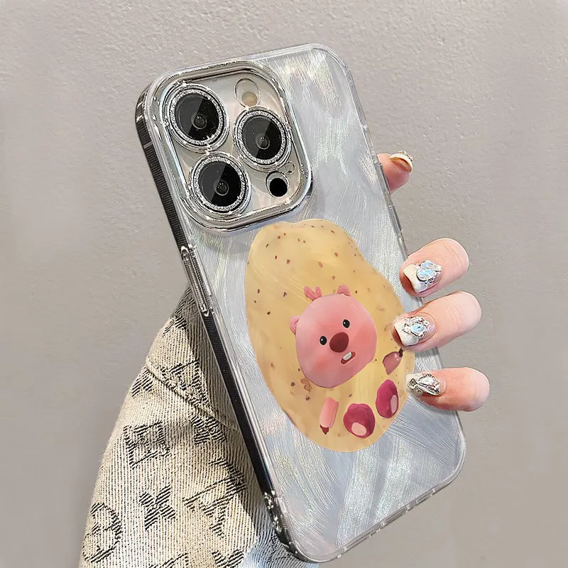 XIANGRIKE TPU Material Potato Lube Phone Case Compatible With IPhone 15/14 Plus/13/12/11/15 Pro Max/XS/XR/XS Max/8 Plus-3
