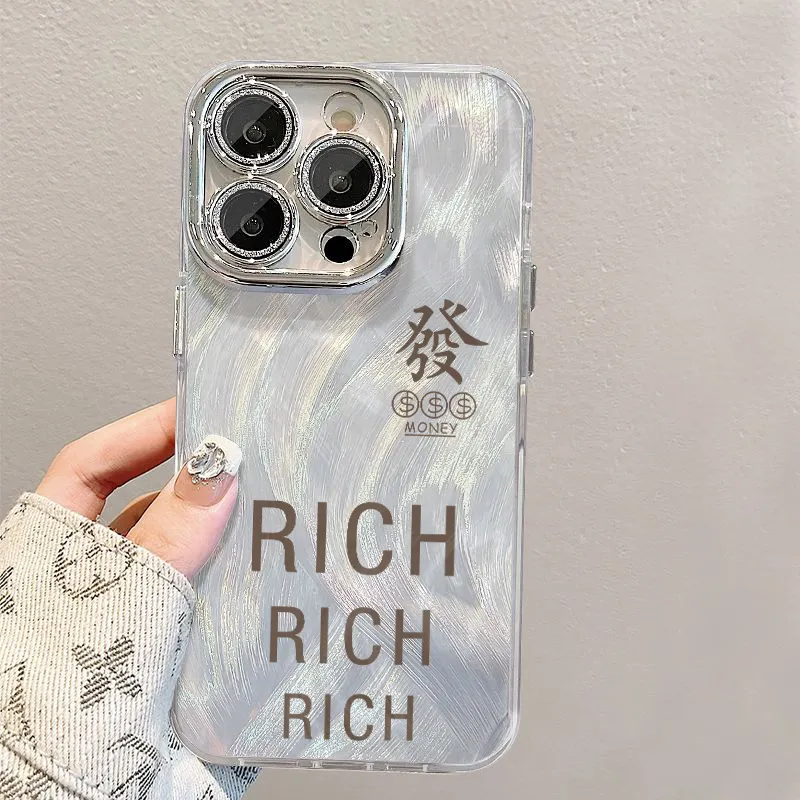 XIANGRIKE TPU Material RICH Brand Phone Case Compatible With IPhone 15/14 Plus/13/12/11/15 Pro Max/XS/XR/XS Max/8 Plus-4