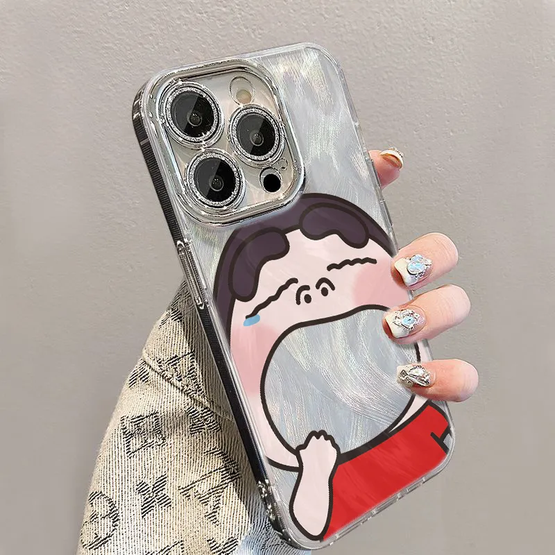 XIANGRIKE TPU Material Yawning Boy Phone Case Compatible With IPhone 15/14 Plus/13/12/11/15 Pro Max/XS/XR/XS Max/8 Plus-3