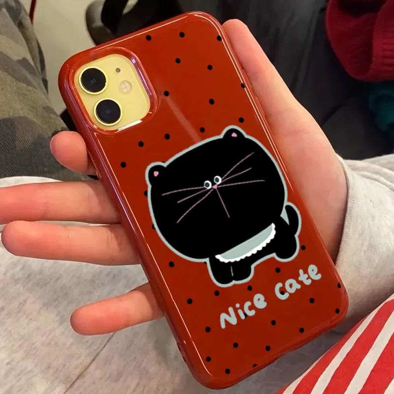 XIANGRIKE TPU Material Large Cat Phone Case Compatible With IPhone 15/14 Plus/13/12/11/15 Pro Max/XS/XR/XS Max/8 Plus-3