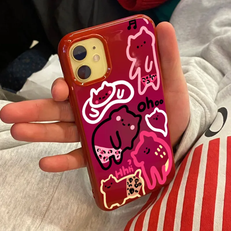 XIANGRIKE TPU Material Cut Out Cat Phone Case Compatible With IPhone 15/14 Plus/13/12/11/15 Pro Max/XS/XR/XS Max/8 Plus-2