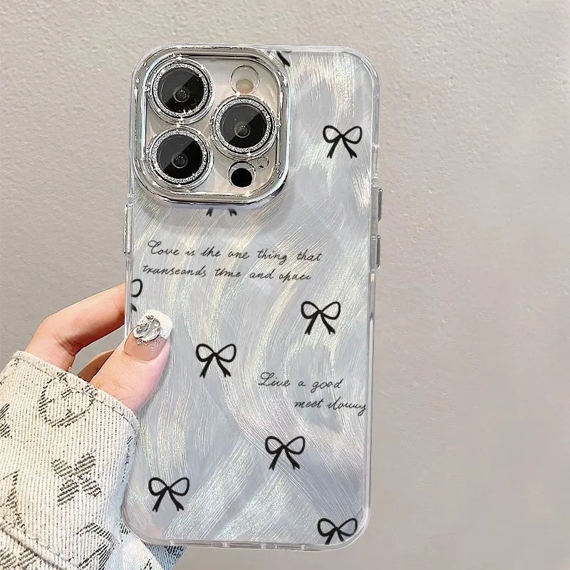 XIANGRIKE TPU Material Bowknot Phone Case Compatible With IPhone 15/14 Plus/13/12/11/15 Pro Max/XS/XR/XS Max/8 Plus-4