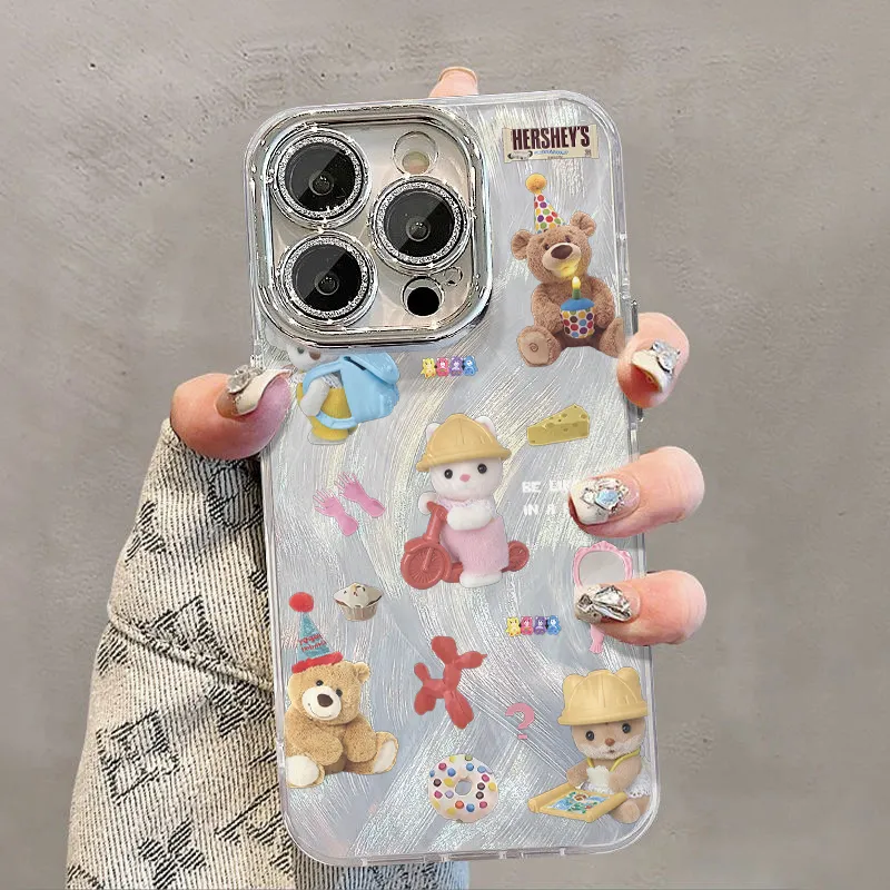 XIANGRIKE TPU Material Doll Puppy Phone Case Compatible With IPhone 15/14 Plus/13/12/11/15 Pro Max/XS/XR/XS Max/8 Plus-2