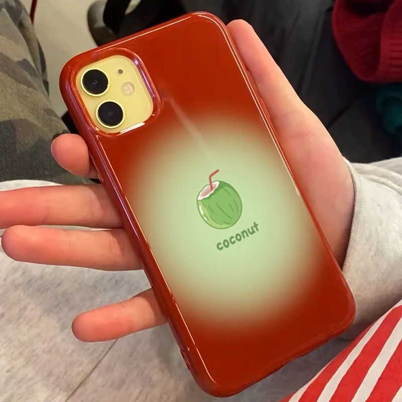 XIANGRIKE TPU Material Coconut Phone Case Compatible With IPhone 15/14 Plus/13/12/11/15 Pro Max/XS/XR/XS Max/8 Plus-4