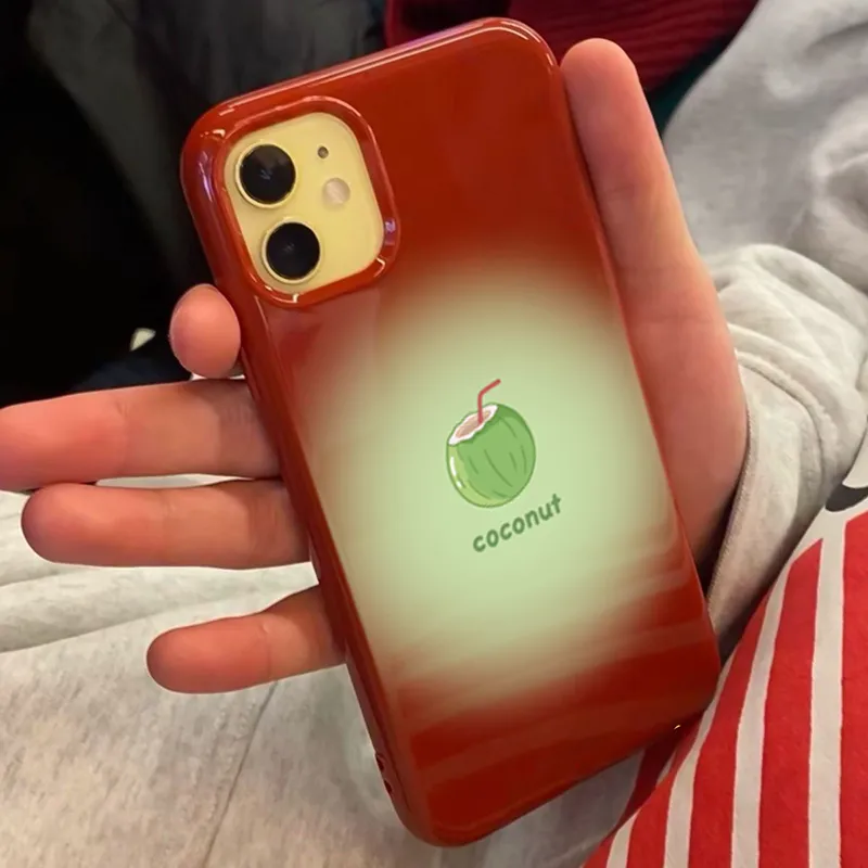 XIANGRIKE TPU Material Coconut Phone Case Compatible With IPhone 15/14 Plus/13/12/11/15 Pro Max/XS/XR/XS Max/8 Plus-1