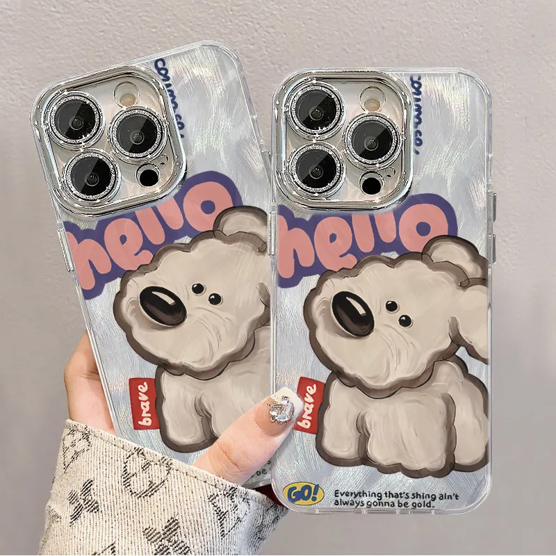 XIANGRIKE TPU Material Wobbly Dog Phone Case Compatible With IPhone 15/14 Plus/13/12/11/15 Pro Max/XS/XR/XS Max/8 Plus-5