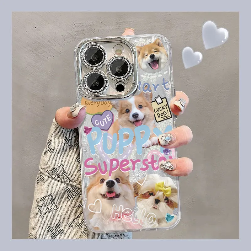 XIANGRIKE TPU Material Corgi ZSE Phone Case Compatible With IPhone 15/14 Plus/13/12/11/15 Pro Max/XS/XR/XS Max/8 Plus-1