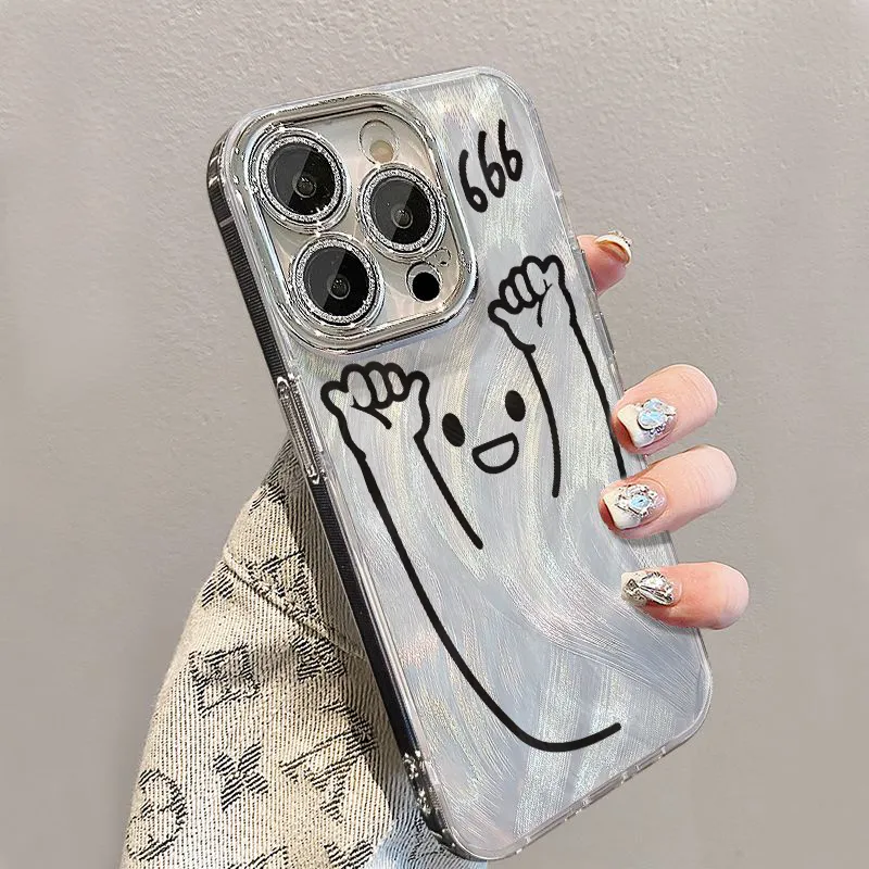 XIANGRIKE TPU Material Line 666 Phone Case Compatible With IPhone 15/14 Plus/13/12/11/15 Pro Max/XS/XR/XS Max/8 Plus-3