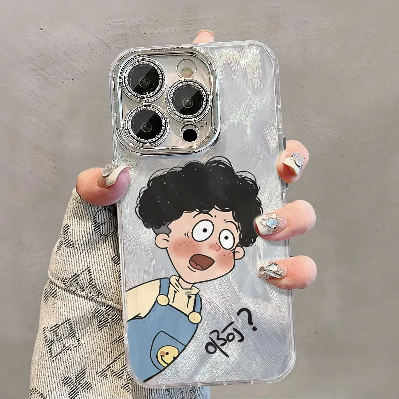 XIANGRIKE TPU Material Ah Ha Boy Phone Case Compatible With IPhone 15/14 Plus/13/12/11/15 Pro Max/XS/XR/XS Max/8 Plus-2