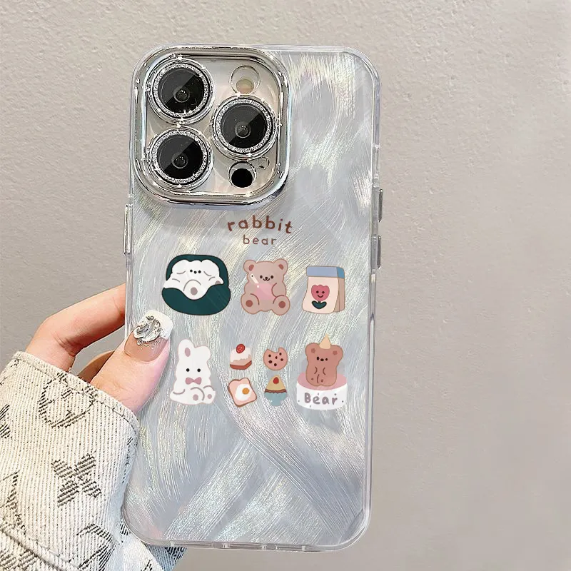 XIANGRIKE TPU Material Bear Laptop Phone Case Compatible With IPhone 15/14 Plus/13/12/11/15 Pro Max/XS/XR/XS Max/8 Plus-4