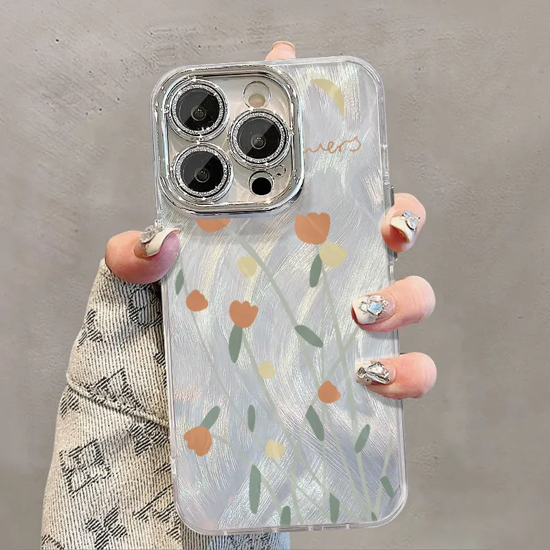 XIANGRIKE TPU Material Tulip Phone Case Compatible With IPhone 15/14 Plus/13/12/11/15 Pro Max/XS/XR/XS Max/8 Plus-2