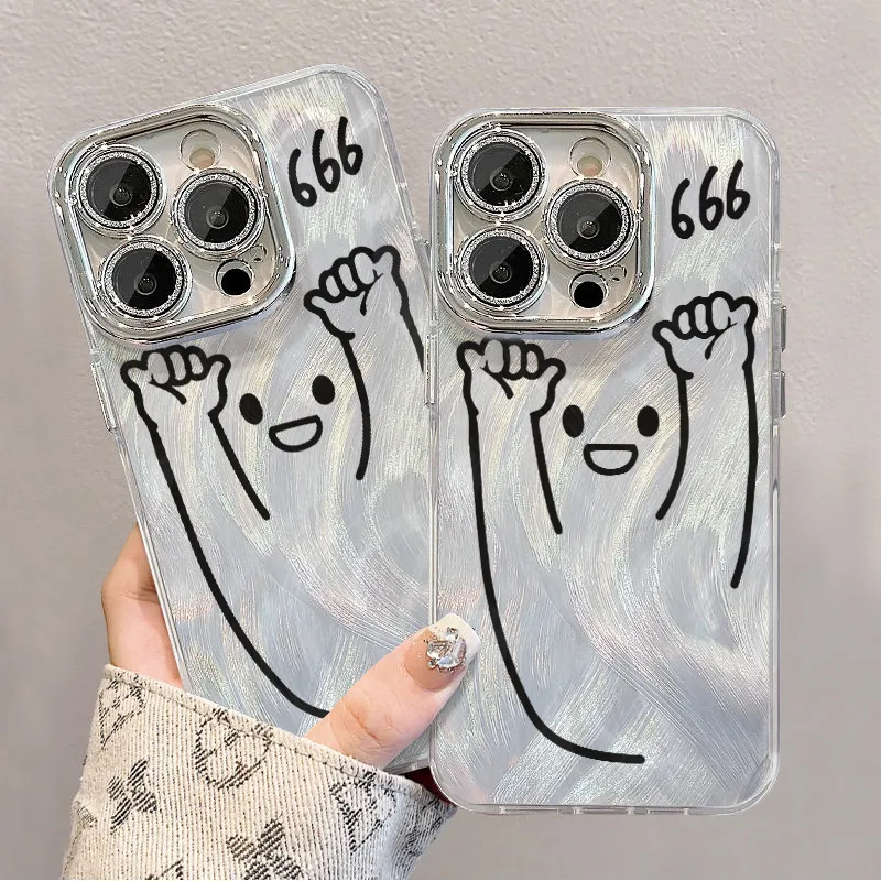 XIANGRIKE TPU Material Line 666 Phone Case Compatible With IPhone 15/14 Plus/13/12/11/15 Pro Max/XS/XR/XS Max/8 Plus-5