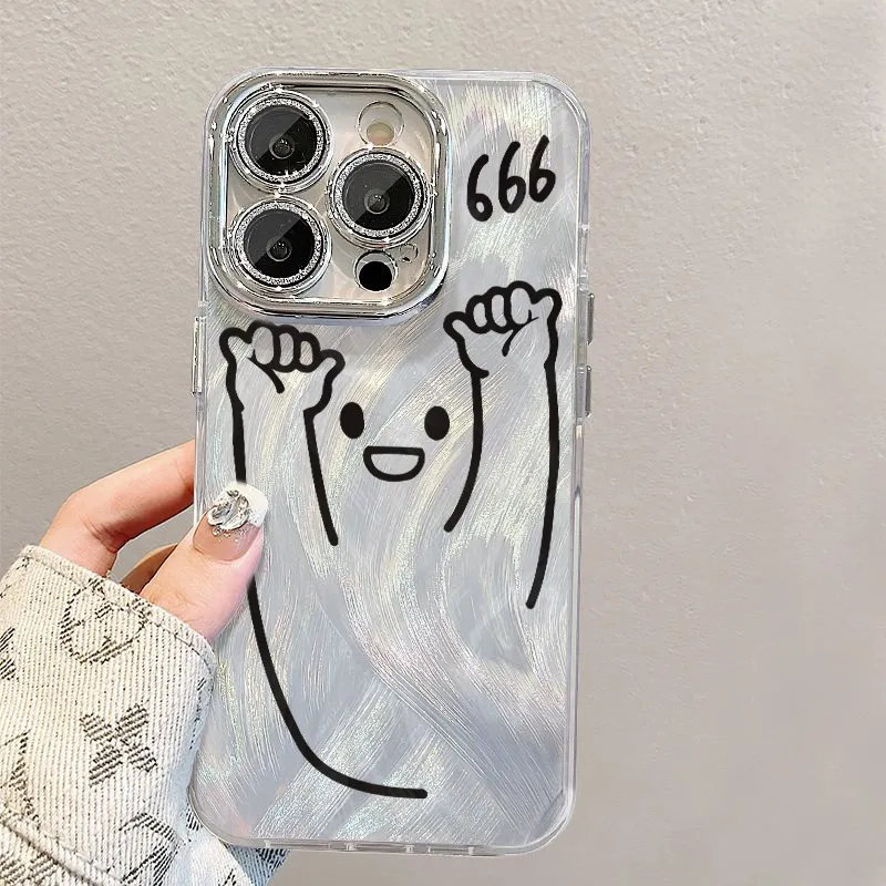 XIANGRIKE TPU Material Line 666 Phone Case Compatible With IPhone 15/14 Plus/13/12/11/15 Pro Max/XS/XR/XS Max/8 Plus-4
