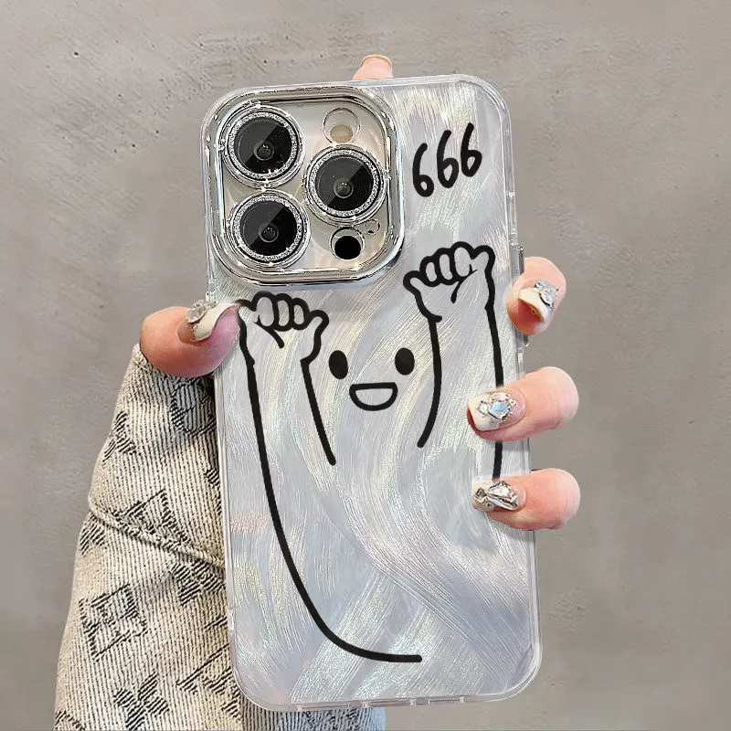 XIANGRIKE TPU Material Line 666 Phone Case Compatible With IPhone 15/14 Plus/13/12/11/15 Pro Max/XS/XR/XS Max/8 Plus-2