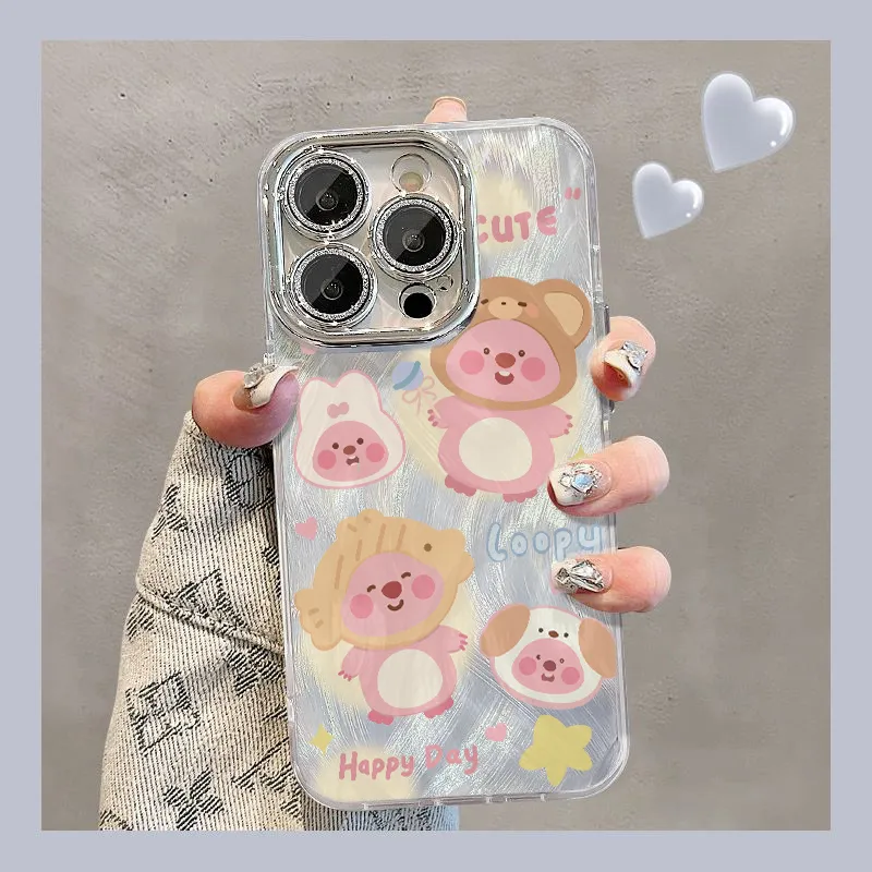 XIANGRIKE TPU Material Four Beaver Phone Case Compatible With IPhone 15/14 Plus/13/12/11/15 Pro Max/XS/XR/XS Max/8 Plus-1