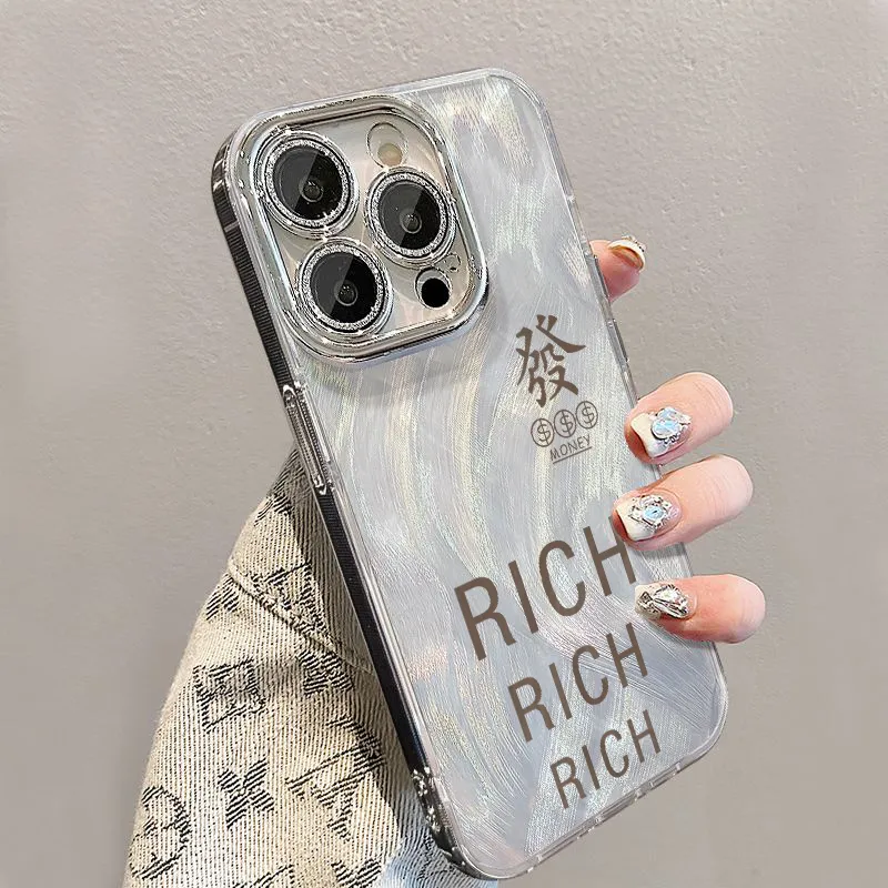 XIANGRIKE TPU Material RICH Brand Phone Case Compatible With IPhone 15/14 Plus/13/12/11/15 Pro Max/XS/XR/XS Max/8 Plus-3