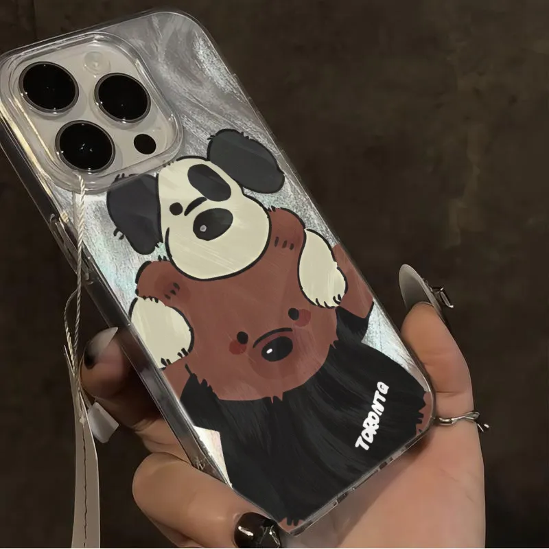 KESHIXIONG TPU Material Bear Phone Case Compatible With IPhone 15/14 Plus/13/12/11/15 Pro Max/XS/XR/XS Max/8 Plus-2