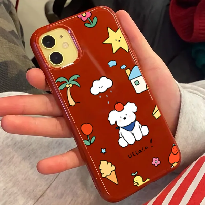 XIANGRIKE TPU Material Rainy Puppy Phone Case Compatible With IPhone 15/14 Plus/13/12/11/15 Pro Max/XS/XR/XS Max/8 Plus-4