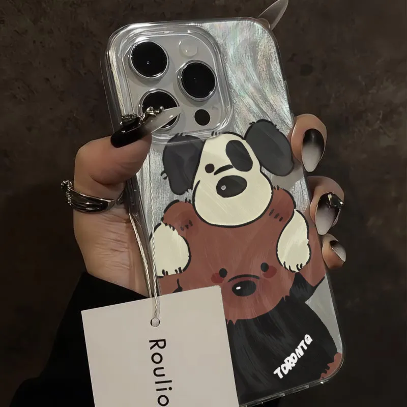 KESHIXIONG TPU Material Bear Phone Case Compatible With IPhone 15/14 Plus/13/12/11/15 Pro Max/XS/XR/XS Max/8 Plus-4