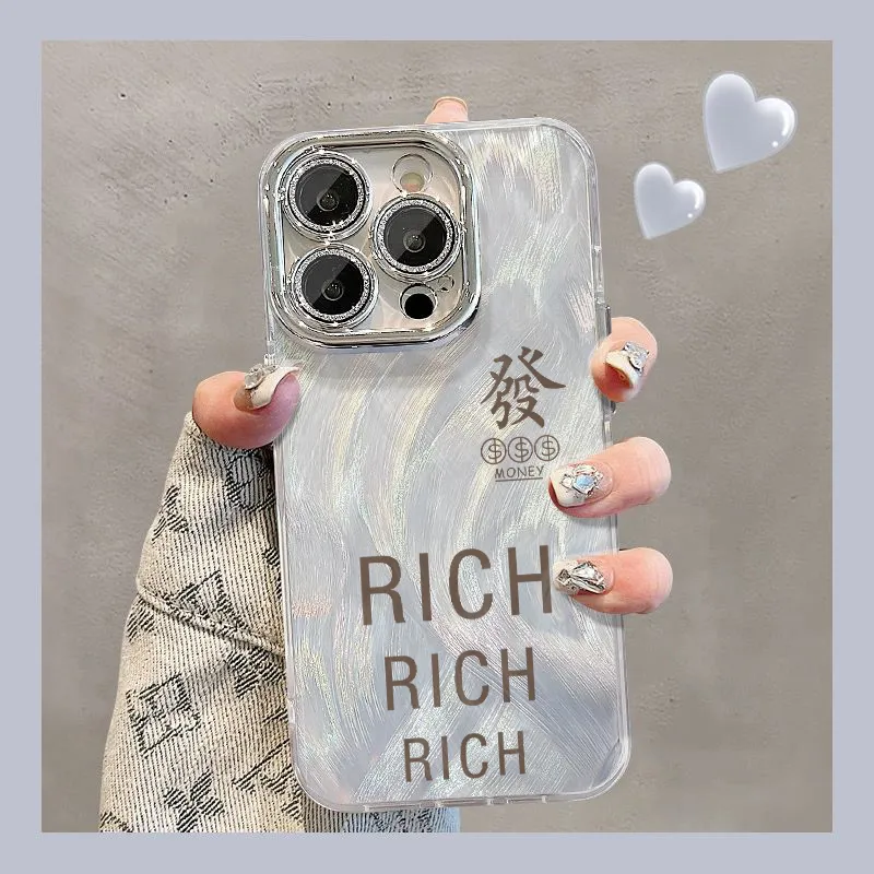 XIANGRIKE TPU Material RICH Brand Phone Case Compatible With IPhone 15/14 Plus/13/12/11/15 Pro Max/XS/XR/XS Max/8 Plus-1
