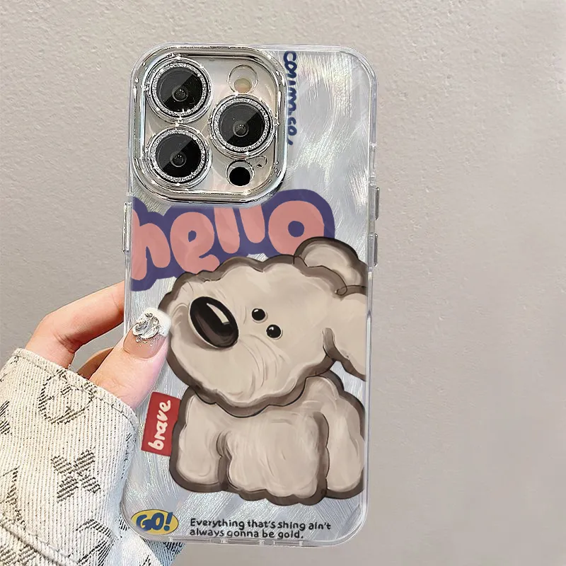 XIANGRIKE TPU Material Wobbly Dog Phone Case Compatible With IPhone 15/14 Plus/13/12/11/15 Pro Max/XS/XR/XS Max/8 Plus-4