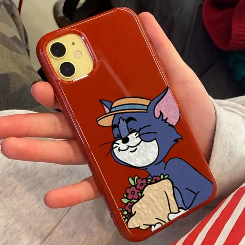 XIANGRIKE TPU Material Tom Cat Phone Case Compatible With IPhone 15/14 Plus/13/12/11/15 Pro Max/XS/XR/XS Max/8 Plus-3