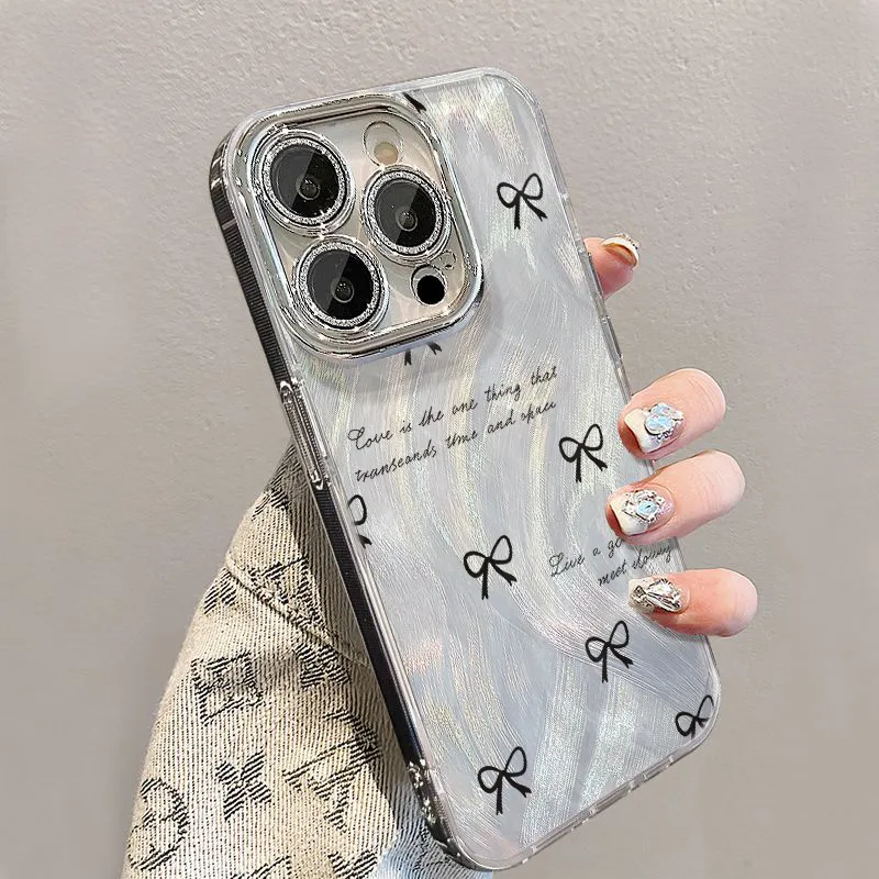 XIANGRIKE TPU Material Bowknot Phone Case Compatible With IPhone 15/14 Plus/13/12/11/15 Pro Max/XS/XR/XS Max/8 Plus-3