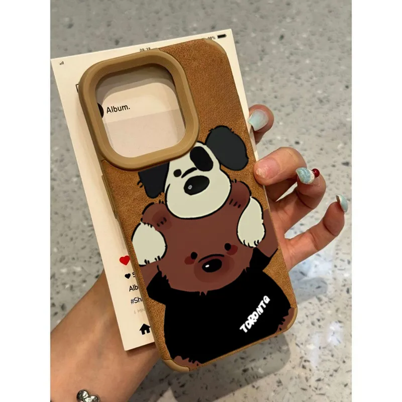 XIANGRIKE TPU Material Bear Phone Case Compatible With IPhone 15/14 Plus/13/12/11/15 Pro Max/XS/XR/XS Max/8 Plus-1
