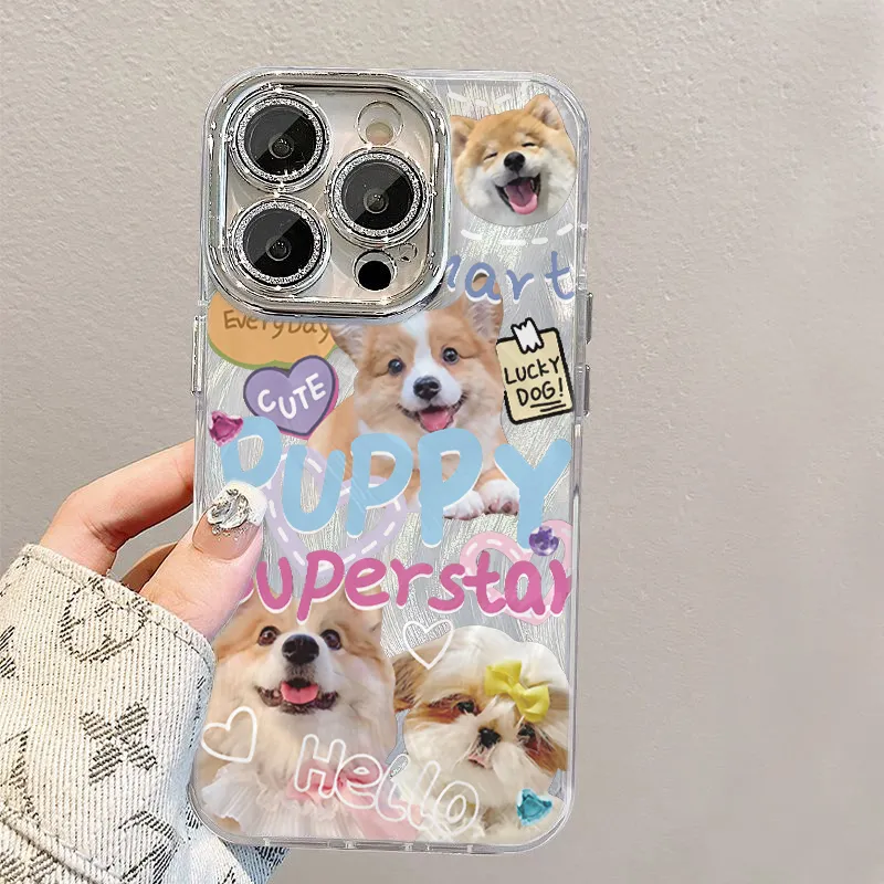 XIANGRIKE TPU Material Corgi ZSE Phone Case Compatible With IPhone 15/14 Plus/13/12/11/15 Pro Max/XS/XR/XS Max/8 Plus-4