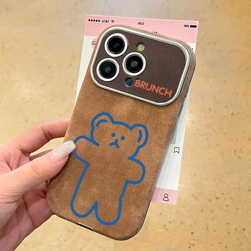 KESHIXIONG TPU Material Bear Blue Phone Case Compatible With IPhone 15/14 Plus/13/12/11/15 Pro Max/XS/XR/XS Max/8 Plus-3