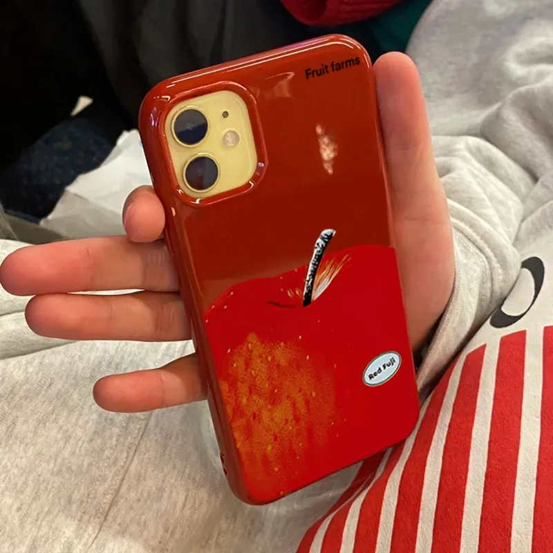 XIANGRIKE TPU Material Red Apple Phone Case Compatible With IPhone 15/14 Plus/13/12/11/15 Pro Max/XS/XR/XS Max/8 Plus-2