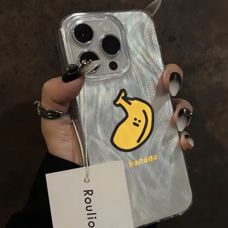 XIANGRIKE TPU Material Cute Banana Phone Case Compatible With IPhone 15/14 Plus/13/12/11/15 Pro Max/XS/XR/XS Max/8 Plus-4