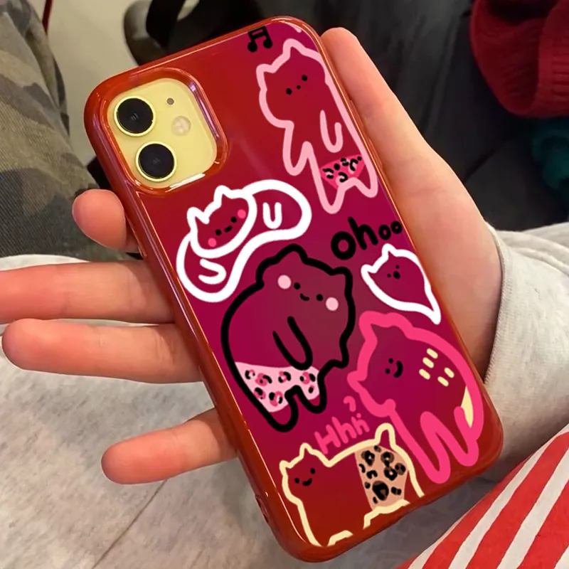 XIANGRIKE TPU Material Cut Out Cat Phone Case Compatible With IPhone 15/14 Plus/13/12/11/15 Pro Max/XS/XR/XS Max/8 Plus-4